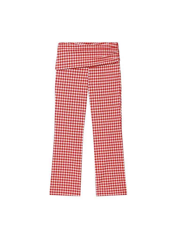 Ensemble pantalon slim d'été pour femme TFMLN – Haut court sans manches à col roulé et pantalon long