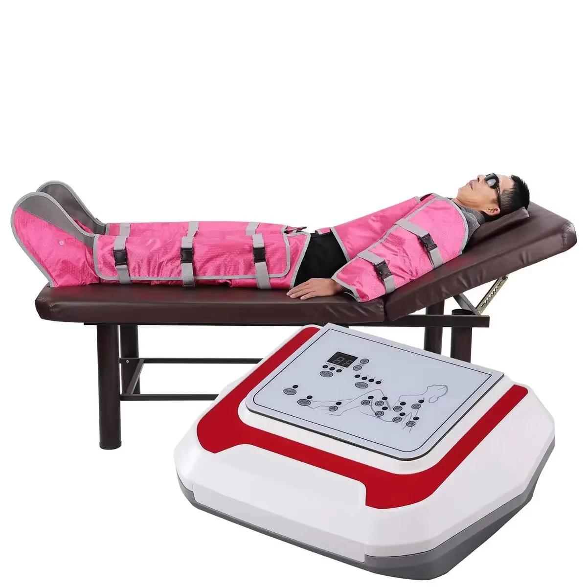 Machine de pressothérapie professionnelle, appareil de Massage lymphatique violet, bras, épaules, ve