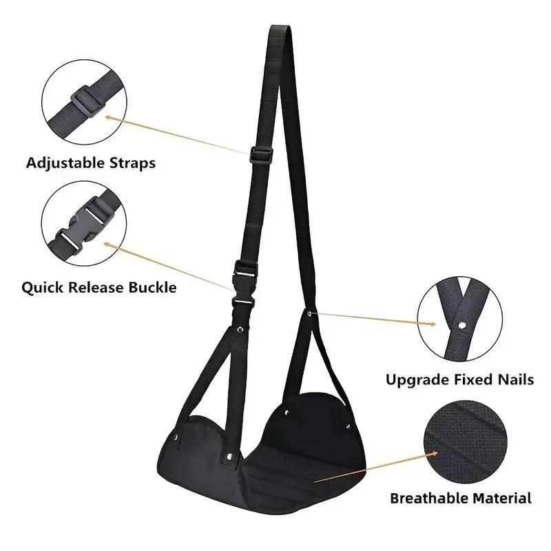 Tapis de pied portable - Sangle réglable Tapis de repos de bureau Tapis de pied Hamac Tapis de pied
