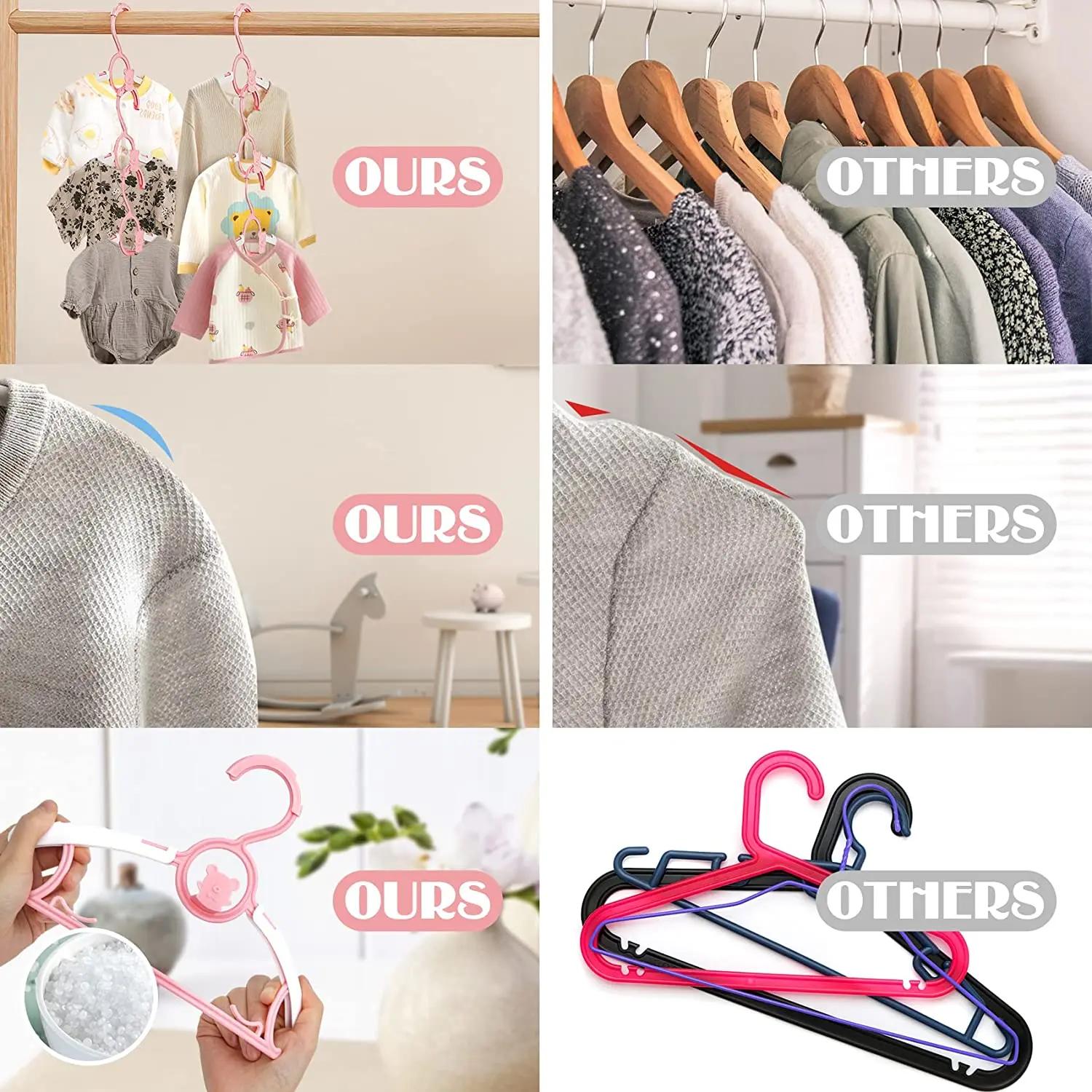 UNTIOR – cintre antidérapant pour vêtements de bébé, cintres de rangement réglables, organisateur de
