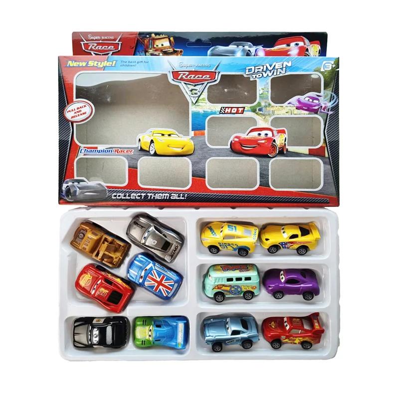 Mini 12 pièces Disney Pixar Cars 3 pistons tasse rebond voiture Collection foudre McQueen Jackson te