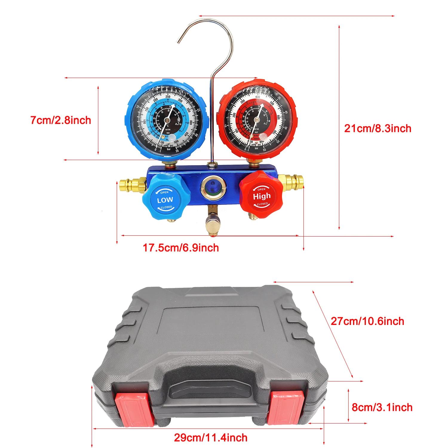 Kit de tuyau de jauge de pression de climatisation de voiture, R22 R-410A R-134a R-404A, ensemble de
