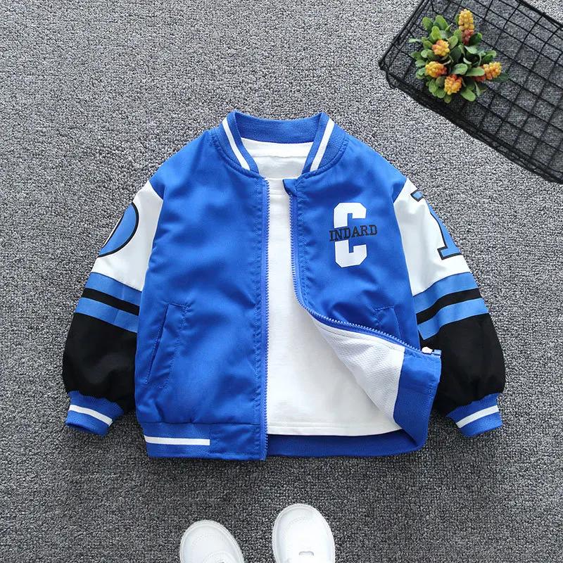 Veste de printemps et d'automne pour garçons, coupe-vent à fermeture éclair, vêtements d'extérieur p