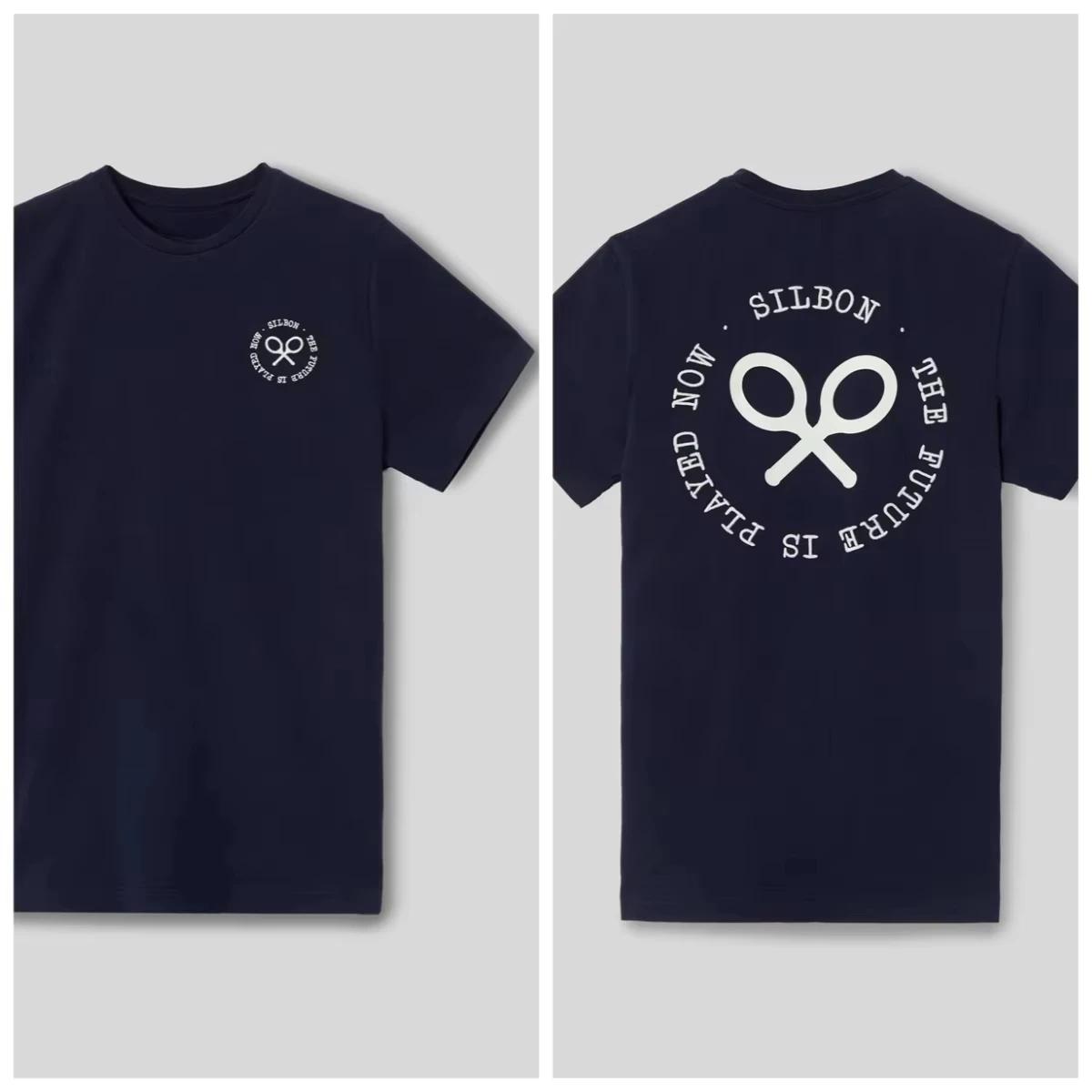 T-shirt d'été SILBON pour hommes, confortable et respirant, à manches courtes, idéal pour la moto. V