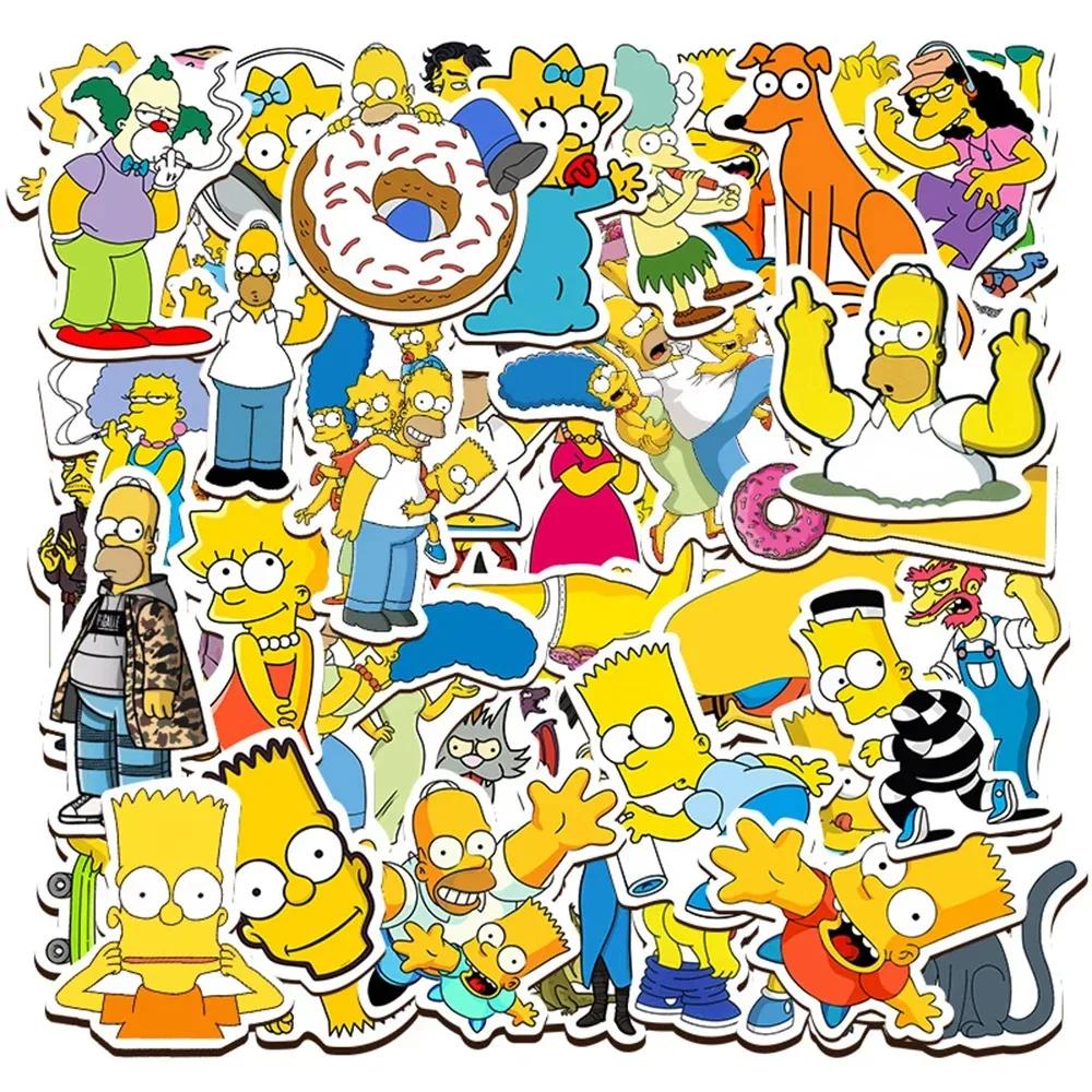 10/30/50 PIÈCES Les Simpsons Dessin Animé Autocollants Graffiti BRICOLAGE Planche À Roulettes Ordina
