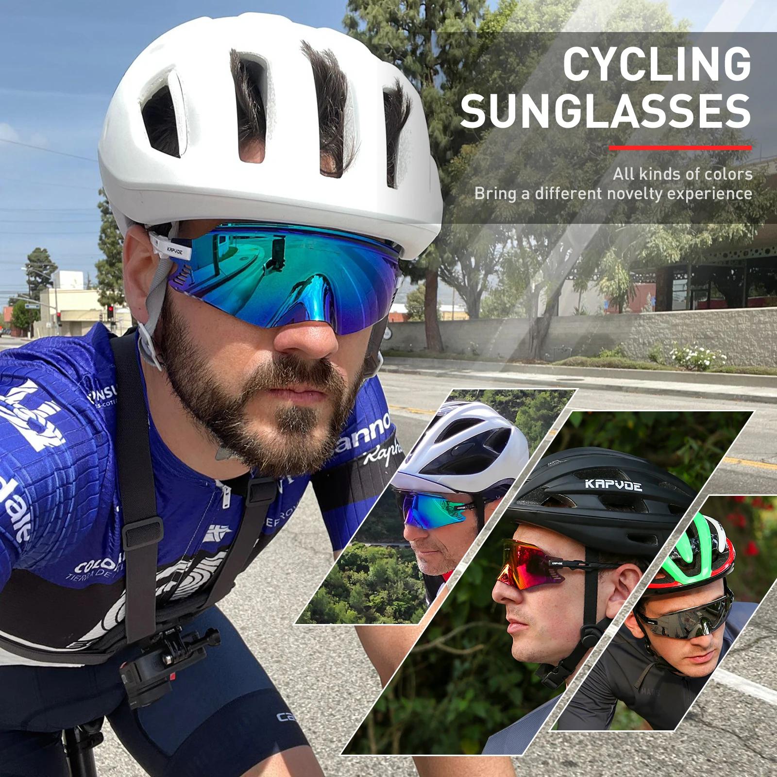 Kapvoe – lunettes de soleil pour vélo de route et vtt, Protection UV400, lunettes de cyclisme pour h