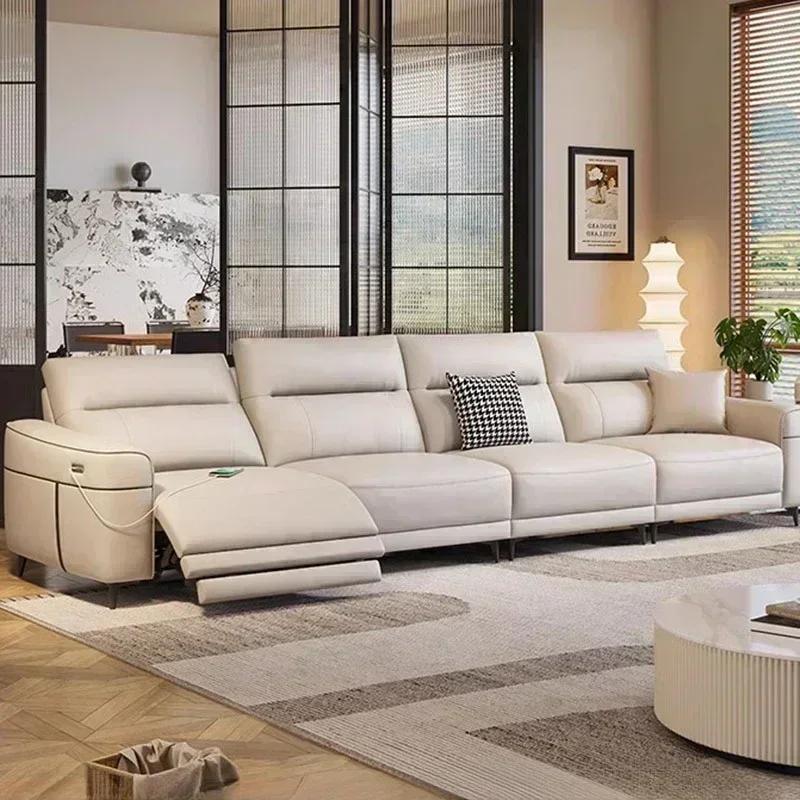 Luxe fantaisie canapé chaise moderne nordique causeuse inclinable canapé lit de repos en cuir Divani