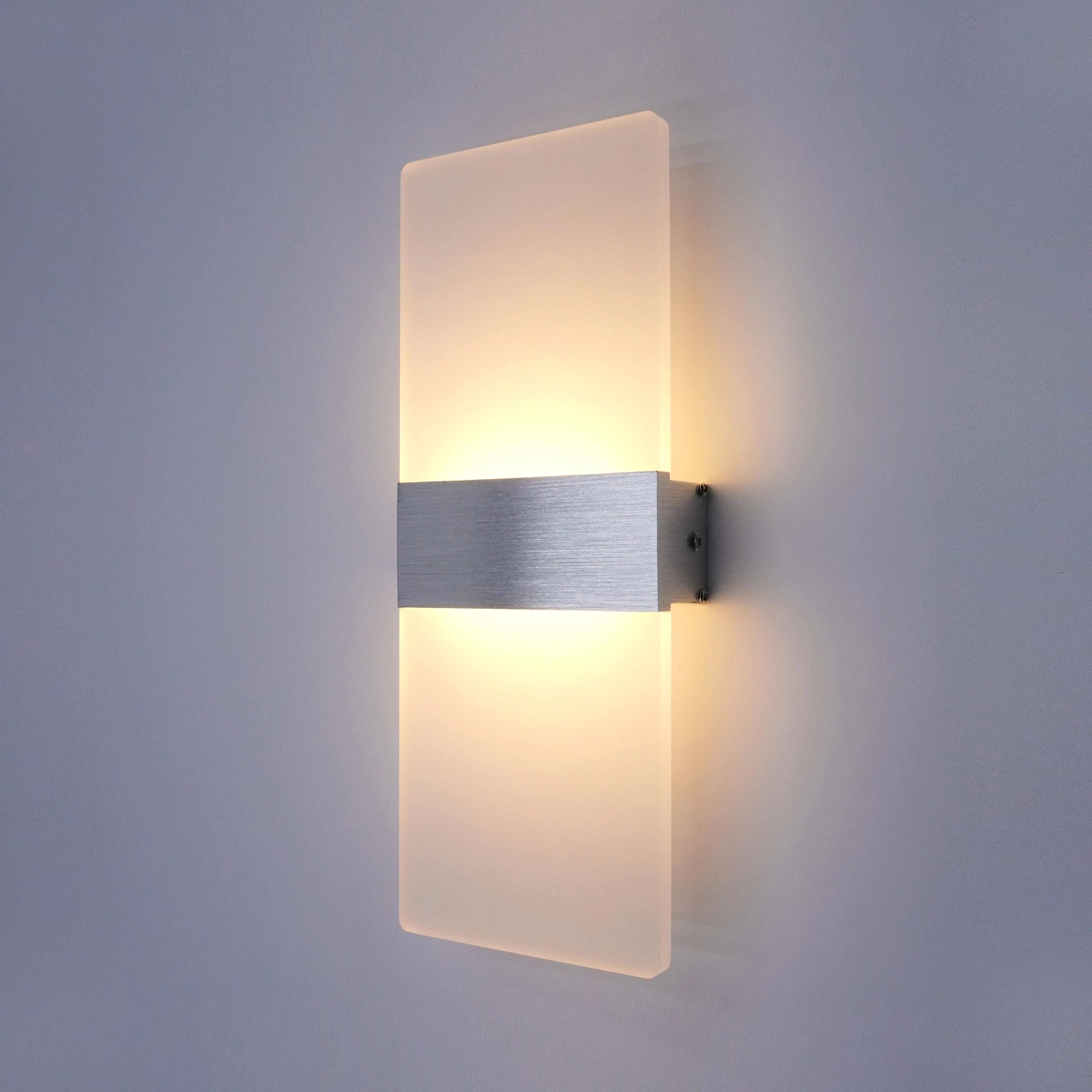 Applique murale minimaliste moderne, applique murale LED intérieure, fil dur en aluminium acrylique,