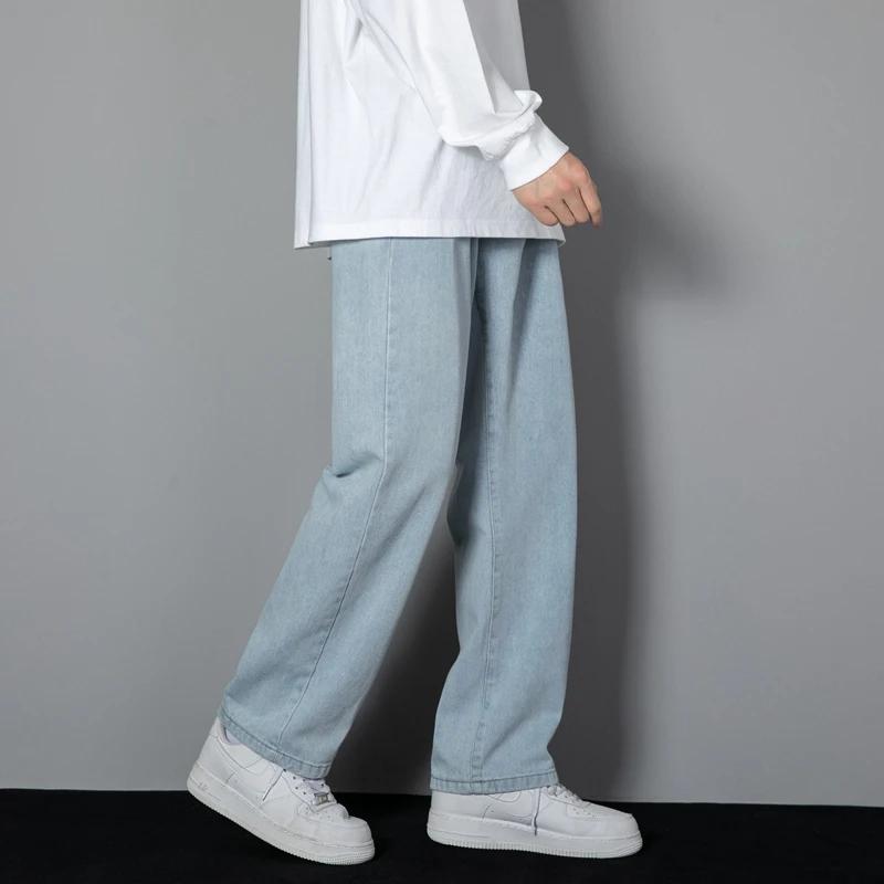 Nouveau Jean Long Décontracté Coréen pour Homme 2026 – Coupe Droite Classique en Denim, Jambes Large