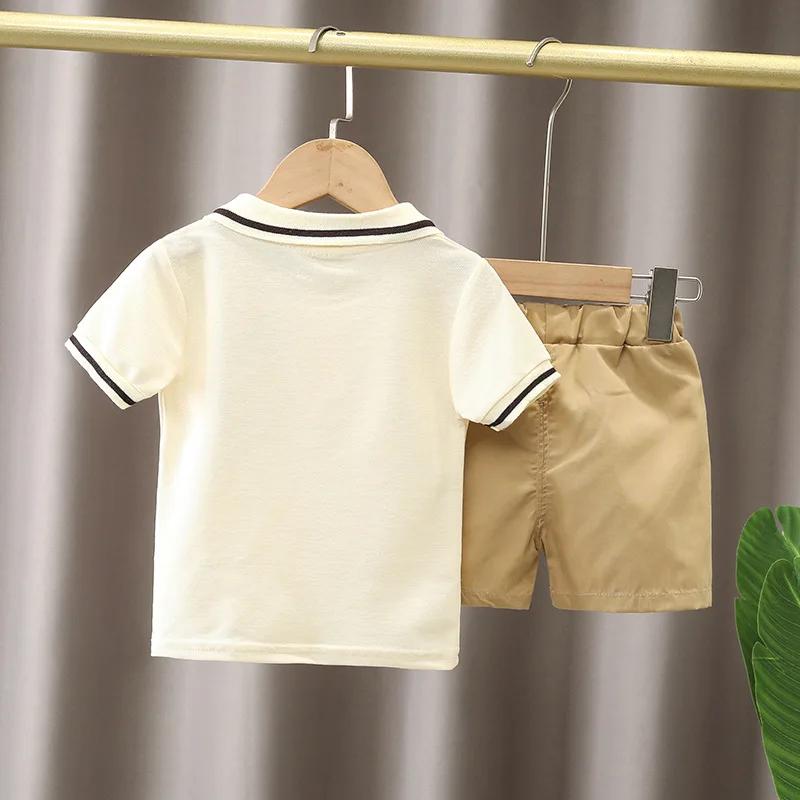 Ensemble de vêtements d'été pour bébé garçon, t-shirt et short pour enfants, tenue de dessin animé m
