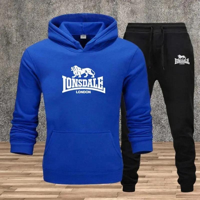 Ensemble pour hommes sweats à capuche pantalons de survêtement automne hiver mâle quotidien sport dé