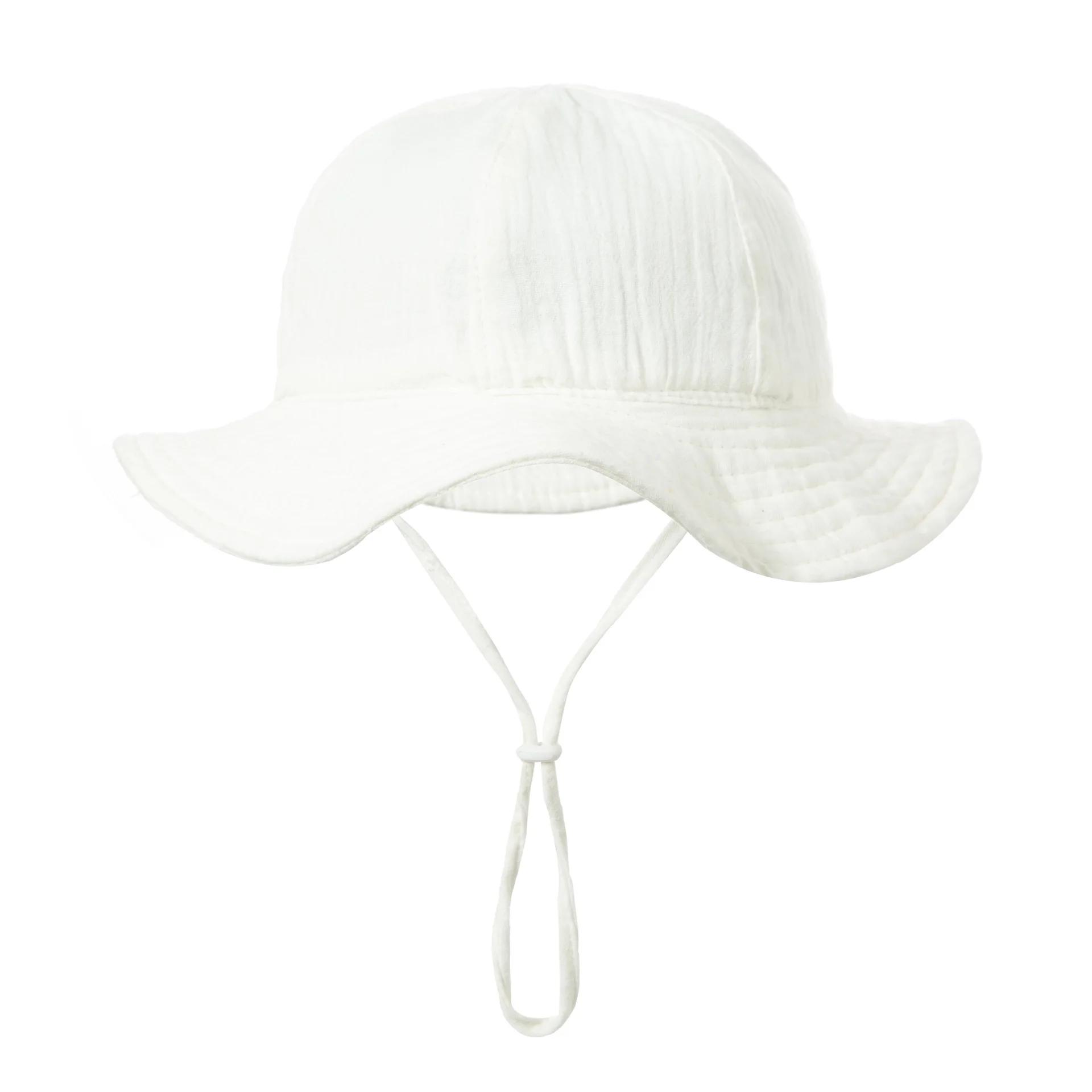 Chapeau seau en coton pour bébé, nouveaux enfants, protection solaire, casquettes d'extérieur, garço
