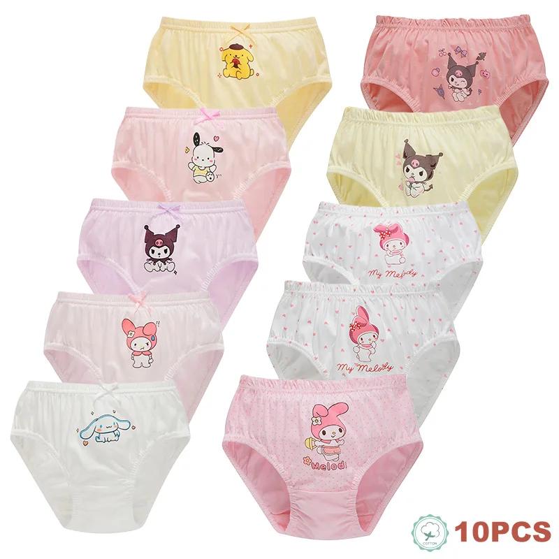 5/10 pièces coton filles Triangle culottes personnages mignons Kuromi mélodie cannelle dessin animé