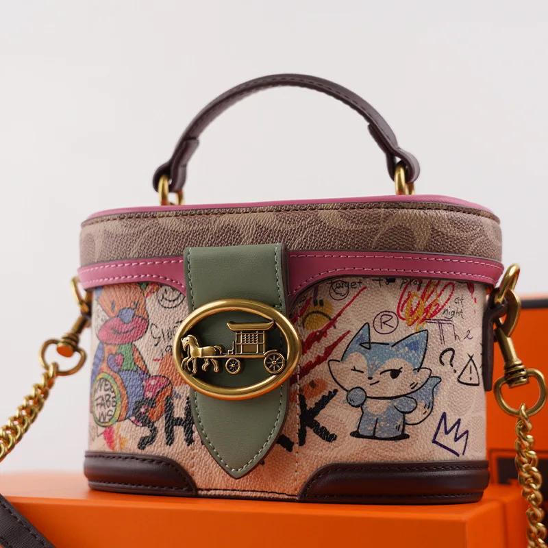 Sac seau pour femme très tendance, sac à bandoulière polyvalent avec poignée supérieure, style boîte