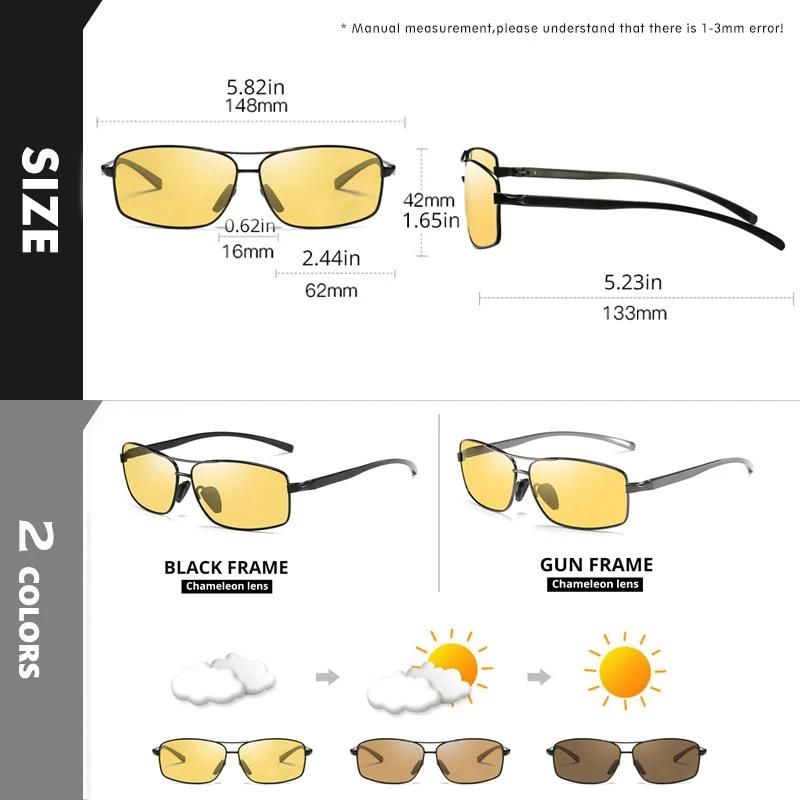 LIvissed MO-Lunettes de soleil polarisées photochromiques pour homme et femme, accessoire de haute q
