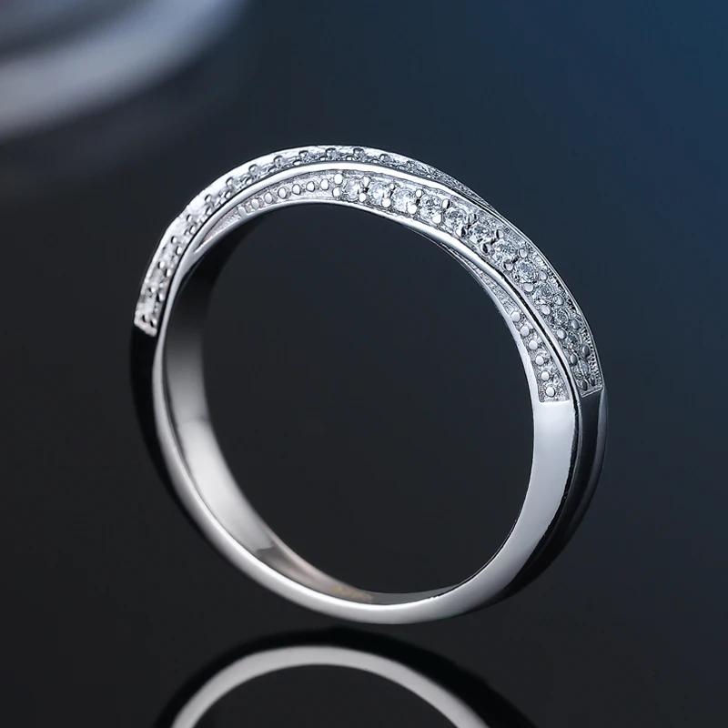 Bagues unisexes Moissanite et Zircon, bague en argent 100% véritable S925 pour hommes et femmes, lux
