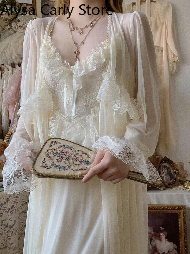 Robe féerique française Vintage en dentelle pour femmes, douce, Sexy, décontractée, coréenne, Court,