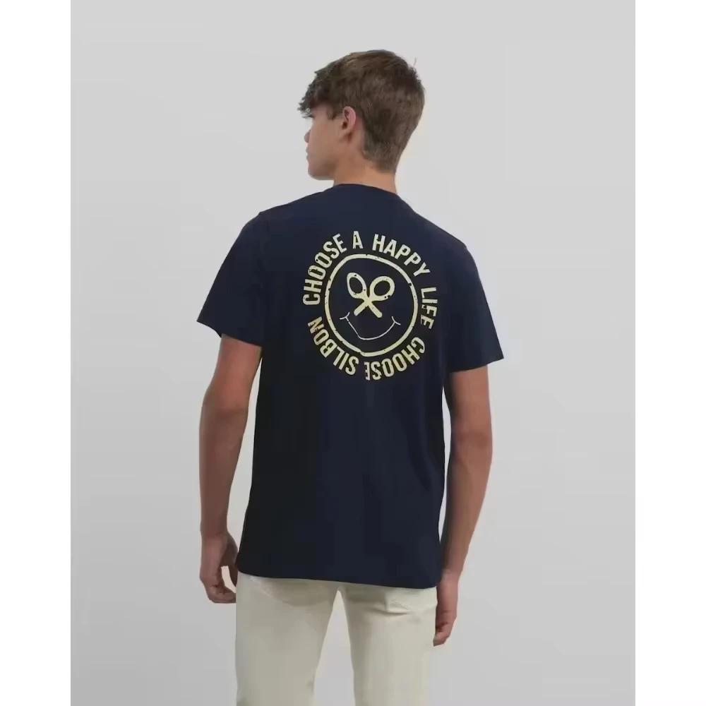 T-shirt d'été SILBON pour hommes, confortable et respirant, à manches courtes, idéal pour la moto. V