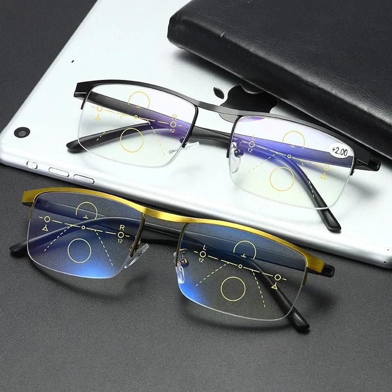IENJOY – lunettes de lecture multifocales progressives intelligentes, demi-monture, double usage, An