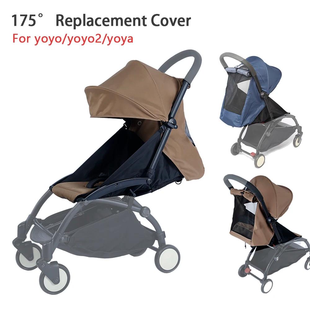 175 ° 3 pièces/ensemble accessoires de poussette capuche, matelas et coussin de siège pour YOYO/YO