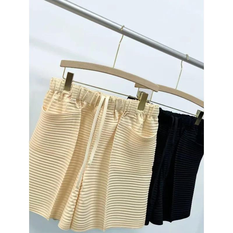 Miyake short plissé hommes 2025 printemps été nouveau short pliable décontracté personnalisé horizon