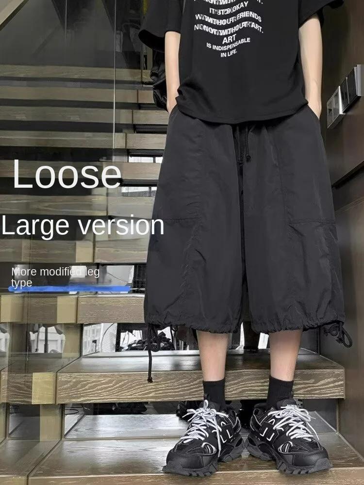 Vêtements de travail de Style Yamamoto japonais, pantalons à 7 coups pour hommes, short d'été fin, a