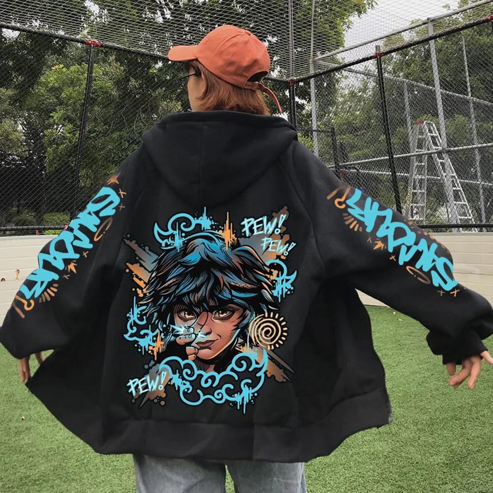 2025 Anime Arcane Vi sweat à capuche zippé Harajuku hauts pullover à manches longues pulls décontrac