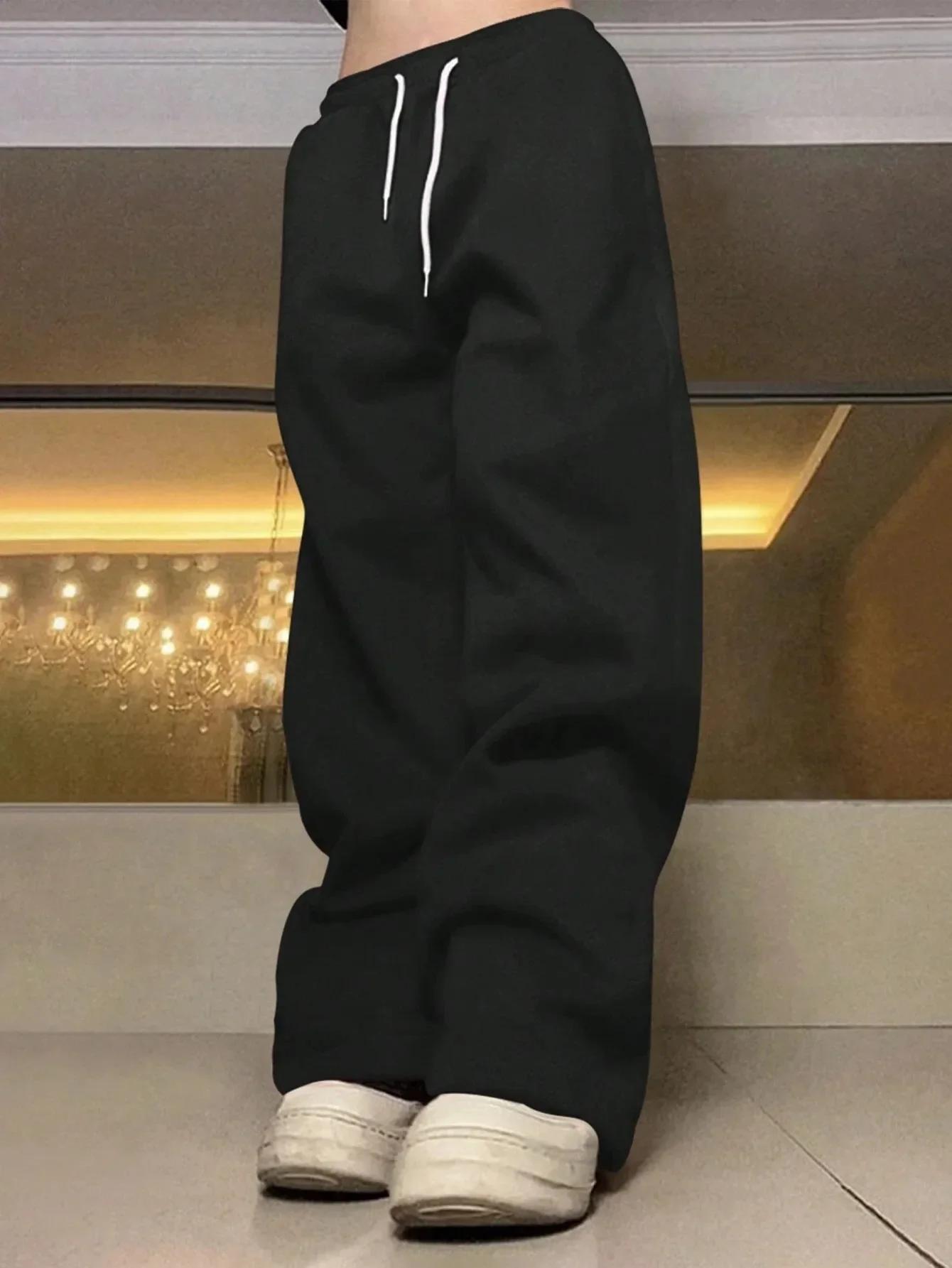 Pantalon de sport décontracté gothique tendance pour l'été 2026, style hip-hop urbain, coupe ample,