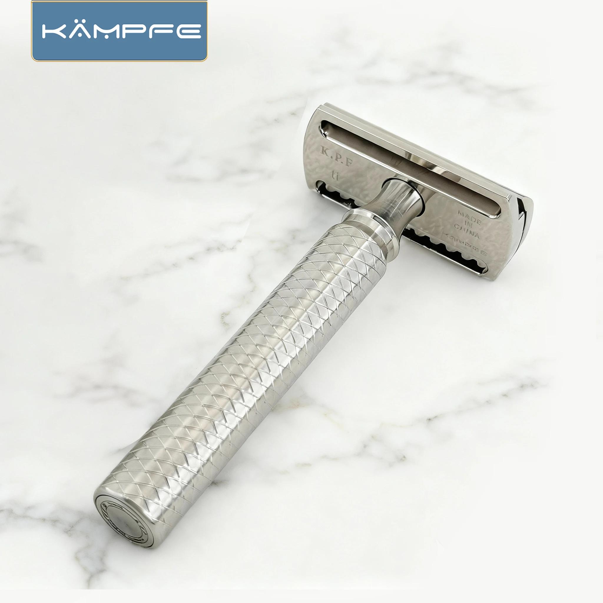 Rasoir de sécurité pour homme en alliage de titane, usinage de précision CNC KAMPFE, cadeau pour pet