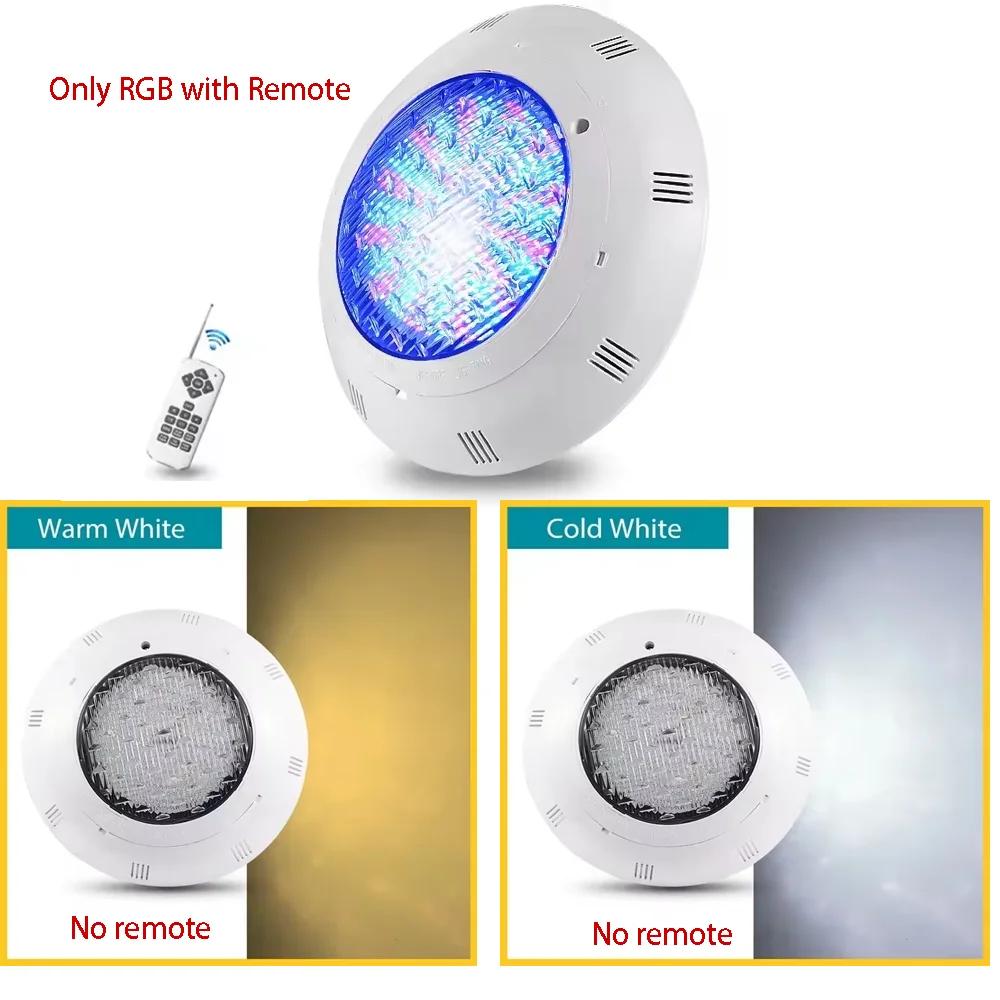 Lampe LED pour piscine, AC12V, en acier inoxydable, IP68, 12W, 18W, 25W, 35W, 54W, télécommande sous