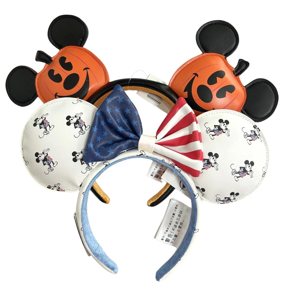 PU citrouille Mickey Mouse oreille bandeau COSTUME Hallowmas bandeau Cosplay en peluche cadeau drape