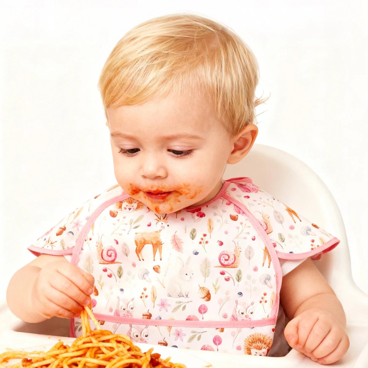 Bavoirs réutilisables Elinfant imperméables - Design de mode mignon pour l'alimentation des bébés et enfants