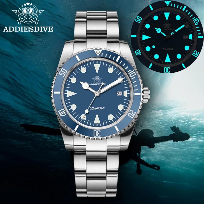 ADDIESDIVE montre analogique de luxe pour hommes BGW9 lunette en céramique lumineuse bulle miroir ve
