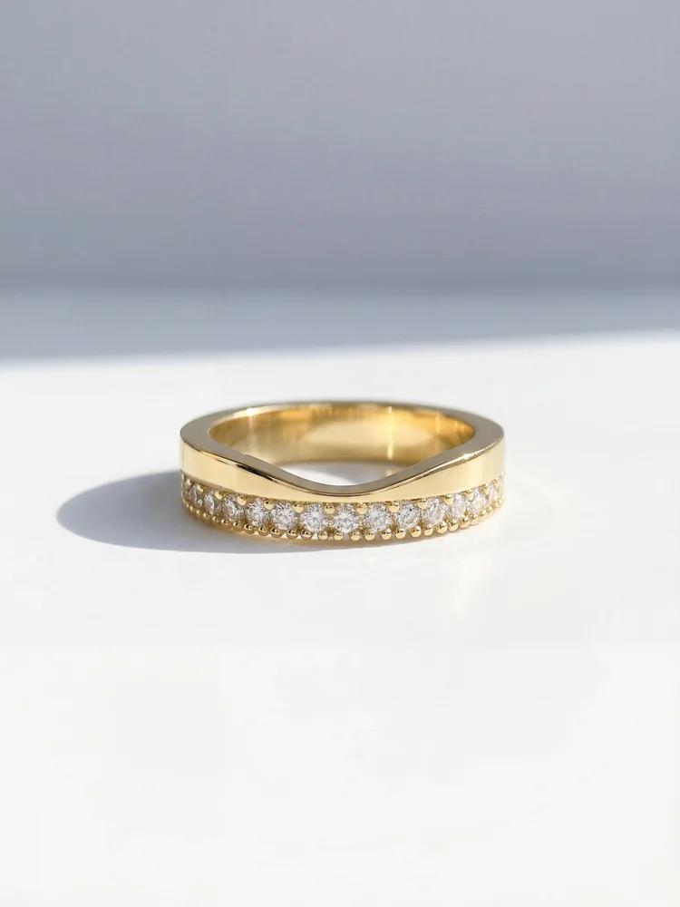 Bague minimaliste en argent Sterling 925 pour femmes, bague en Zircon avec sourire, fête d'anniversa