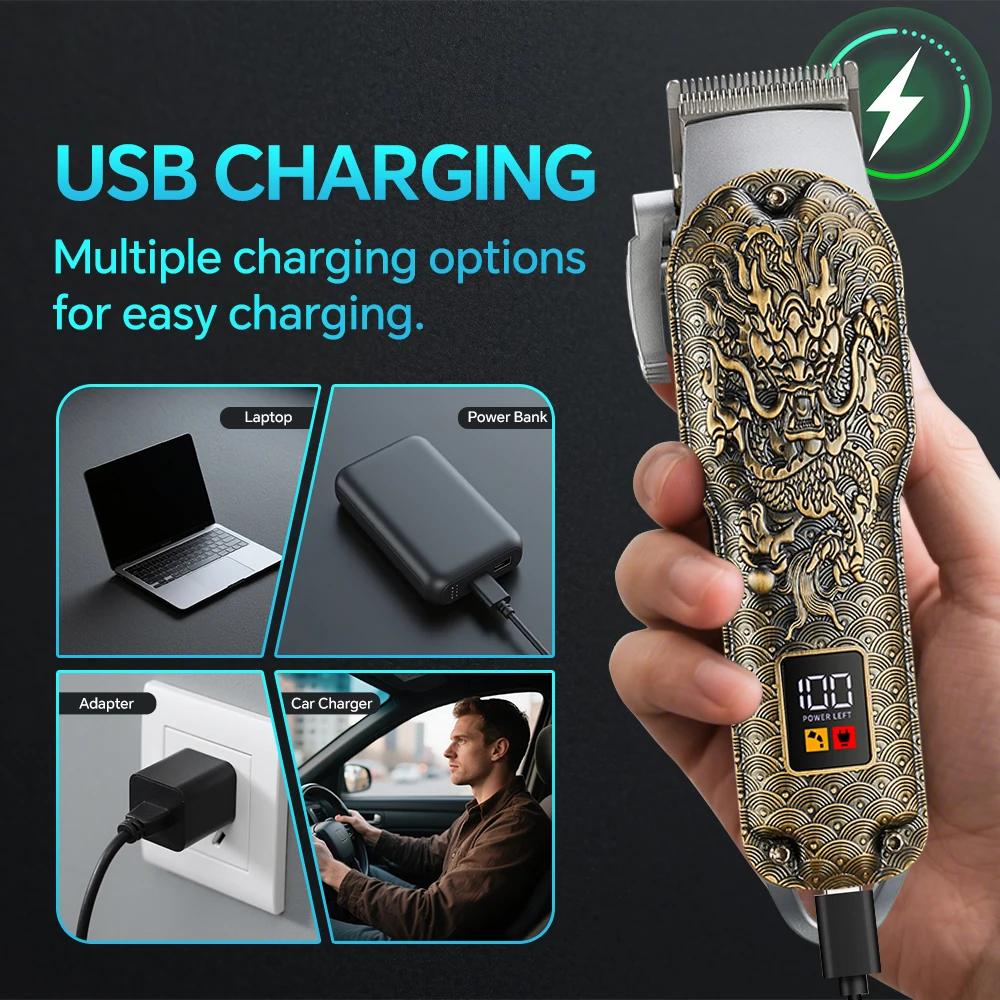 Kit de beauté électrique USB quatre en un, tondeuse à cheveux, tondeuse à barbe, tondeuse électrique