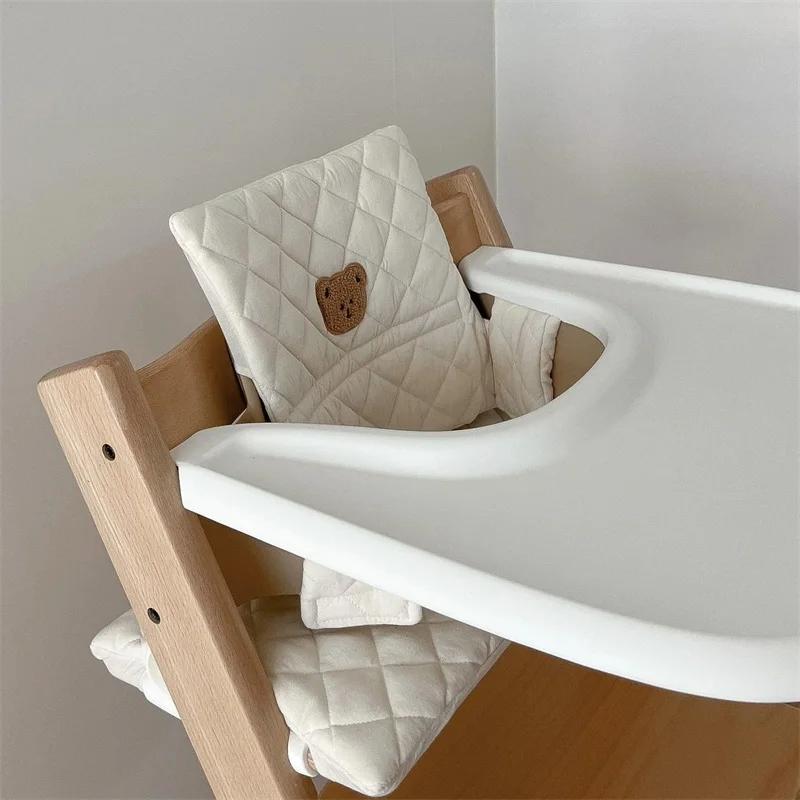 Coussin de chaise haute mignon pour bébé, ours lapin, dos de bébé assis, accessoires de chaise de sa