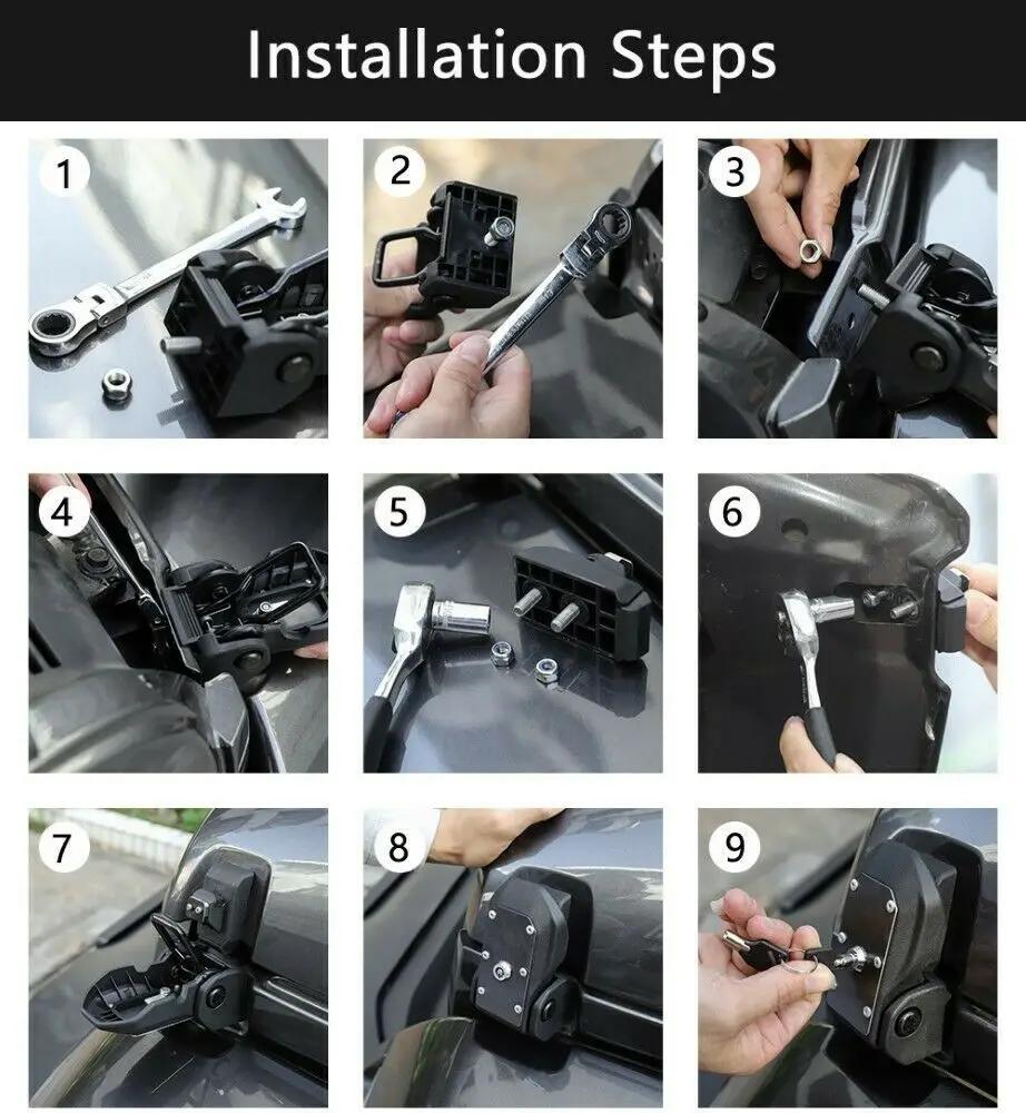 Loquets de capot antivol pour Jeep Wrangler JL JLU 4XE Rubicon Gladiator JT 2018-2024 US Accessoires