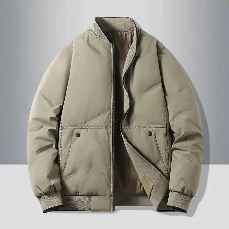 Nouveau col de baseball automne et hiver, veste en coton à la mode et polyvalente pour hommes, veste
