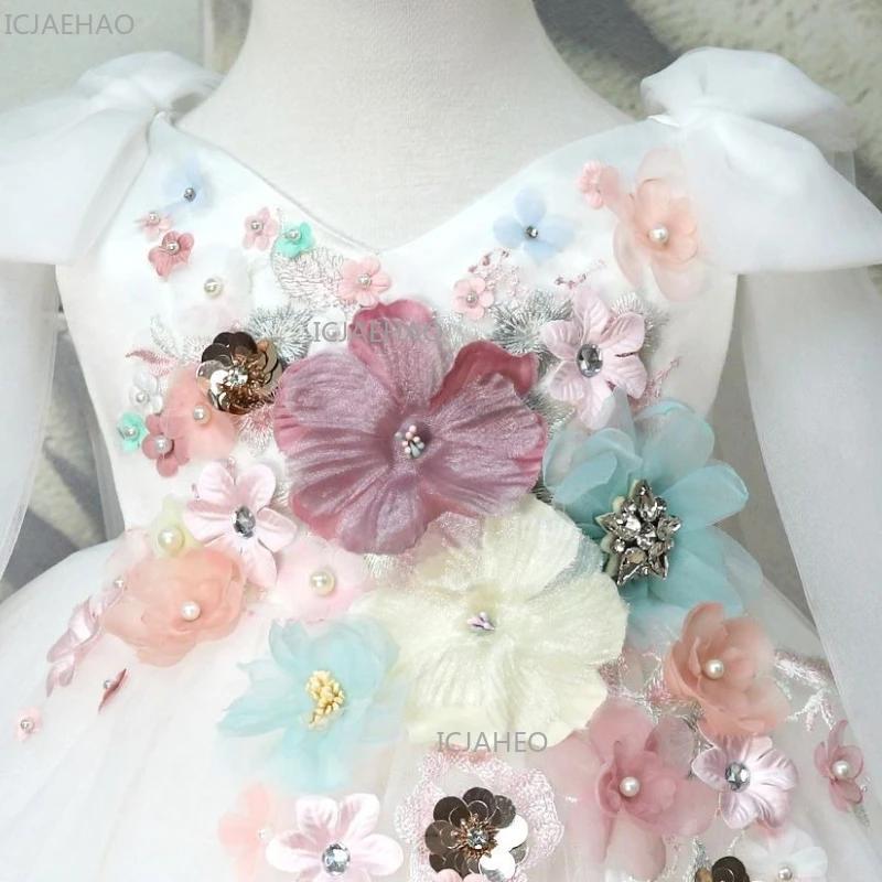 Robe de Princesse Élégante 2026 pour Filles, Robe de Cérémonie pour Enfants, Robe de Mariage, Robe d