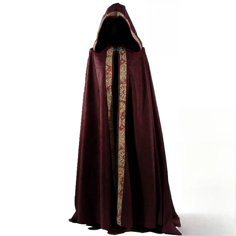 Cape à capuche gothique Vintage pour hommes et femmes, manteau d'halloween, Vampire, diable, magicie
