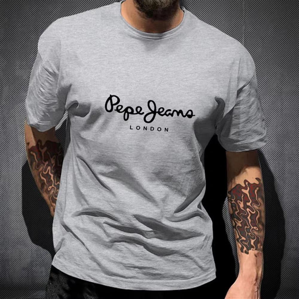 T-shirt Pepe Jeans London pour hommes, manches courtes, mode populaire, 100% coton, vêtements tendan