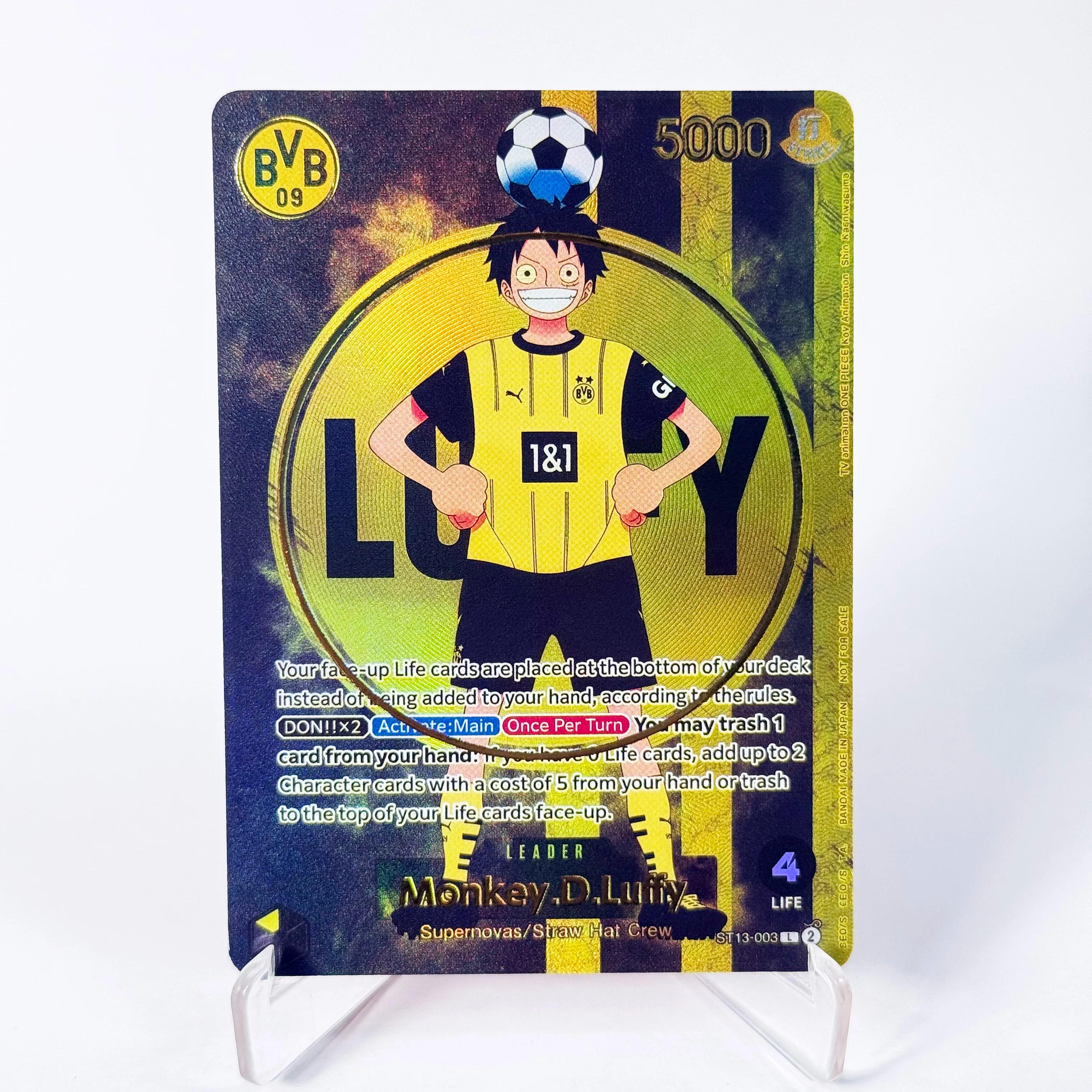 Carte promotionnelle One Piece US College Basketball Luffy, réplique de collection de l'équipage Cha