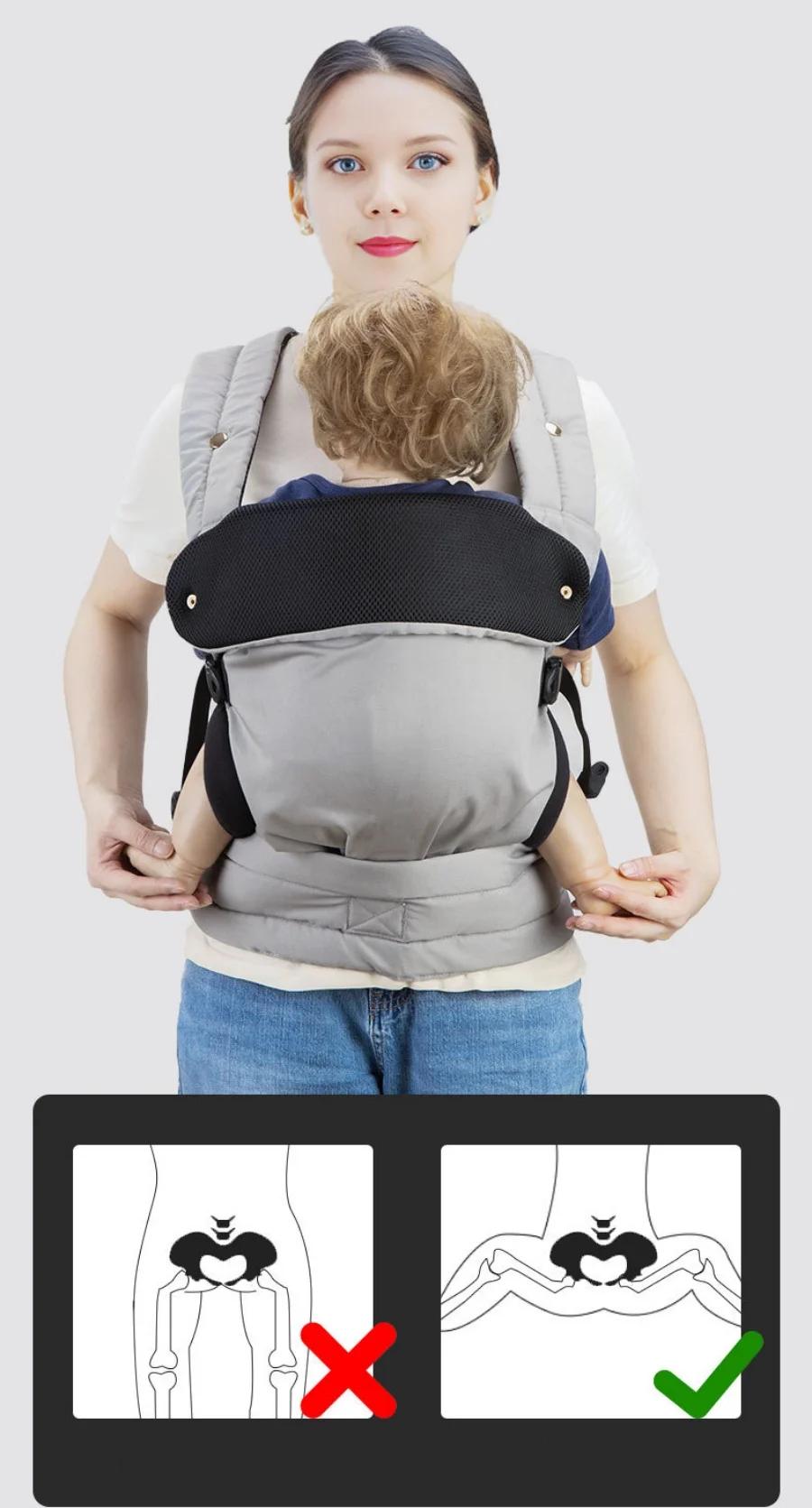 Porte-bébé pour nouveau-né à tout-petit, porte-bébé confortable (7-44 lb), avec crochet et boucle po