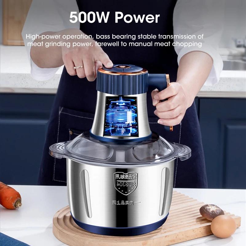 Hachoir à viande électrique en acier inoxydable 304, broyeur d'aliments, trancheuse à légumes multif