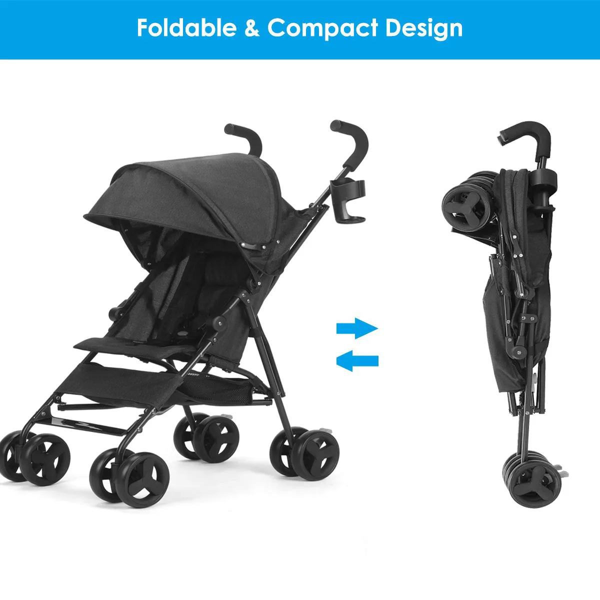 Wedyvko Poussette de Voyage Poussette de Voyage légère et Portable Design Poussette pour Enfants Pli