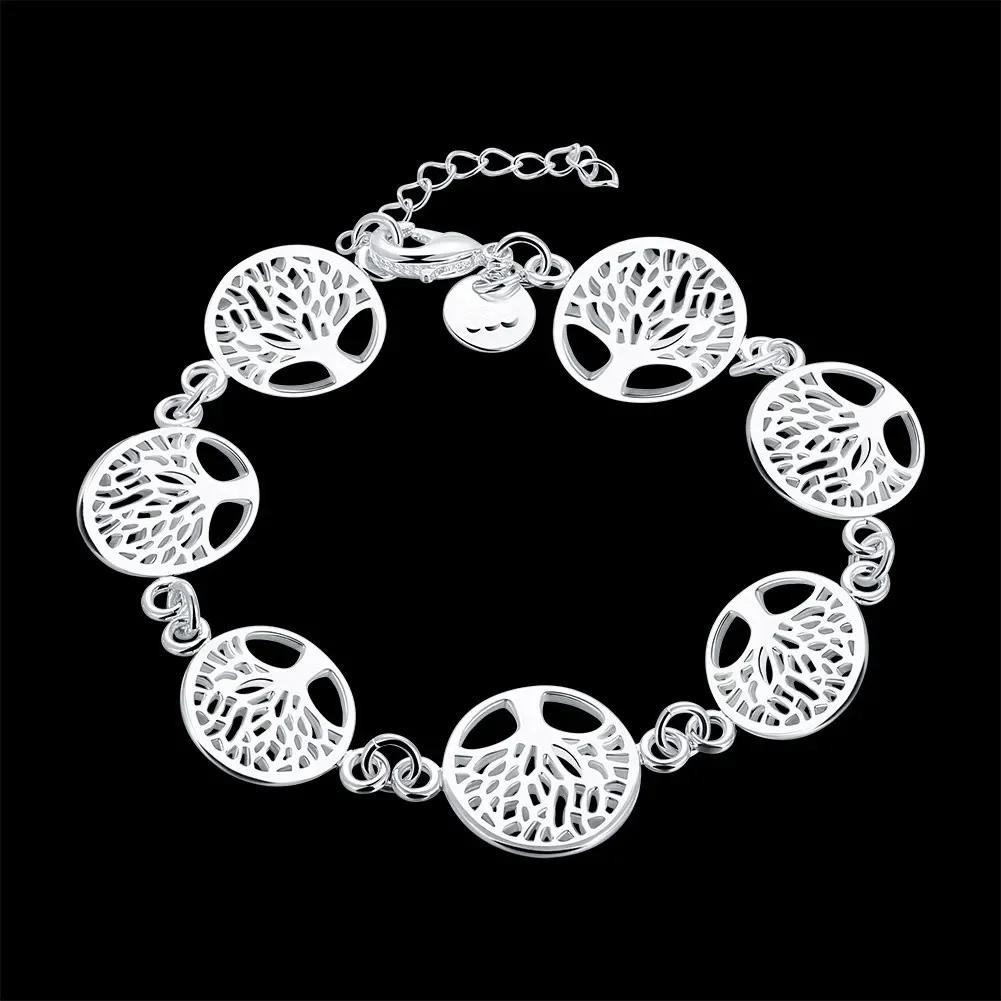 Nouveau Bracelet en argent Sterling 925 arbre de vie Bracelet pour femmes bijoux de fiançailles cade