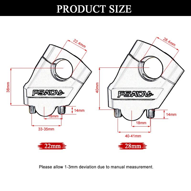 Pince de poignée de montage de barre de montage de guidon de 22mm, argent noir pour moto SUZUKI DL65
