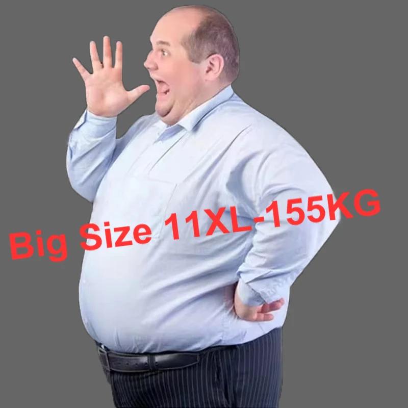Grande taille 11XL 10XL 9XL nouvelle chemise sociale pour hommes à manches longues coupe ajustée aff