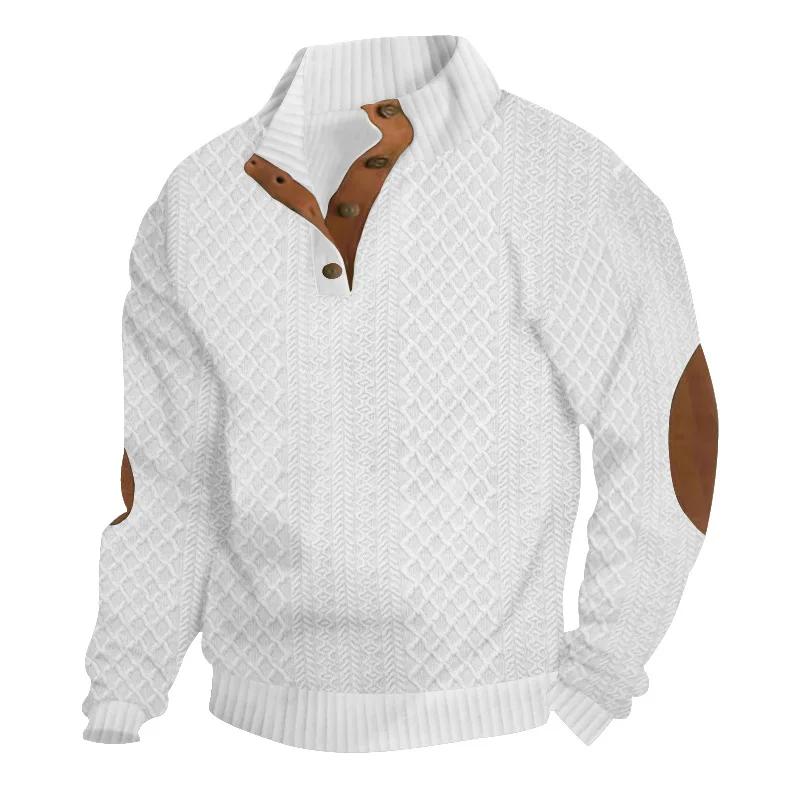 Pull jacquard tricoté à col montant et manches longues pour homme, collection automne-hiver 2026, be