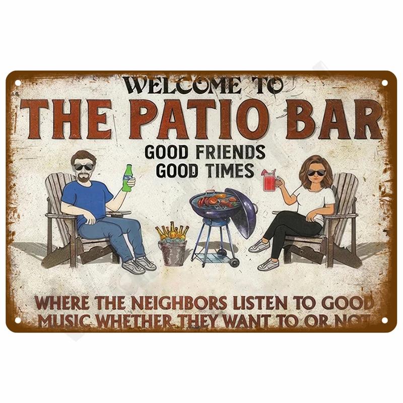 Plaque métallique Vintage en étain, plaques de Bar rétro, Art Mural, salle esthétique, articles de d